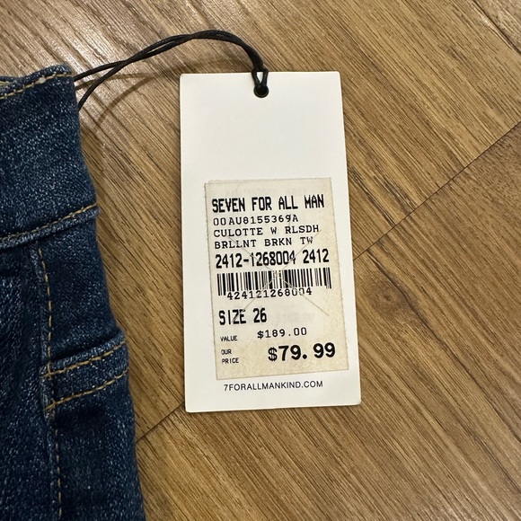 7 For All Mankind Dark Blue Flare Jeans - Picture 5 of 5